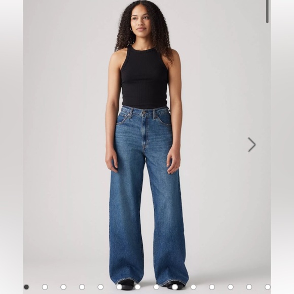 CINCH BAGGY WOMEN'S JEANS Classic Blue Wide-Leg Jeans - Picture 2 of 6